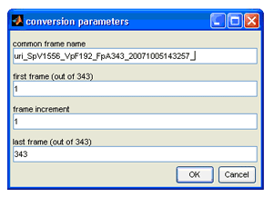 Conversion Parameters